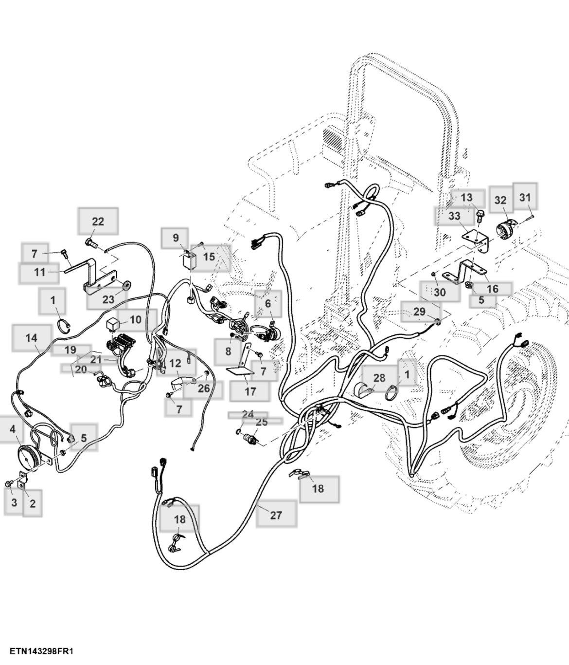 Bộ dây dẫn điện hộp số ly hợp kép , W- Turbo, 50HP